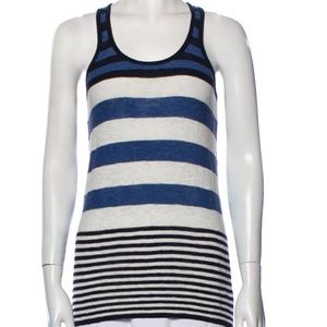 VINCE Striped Scoop Neck Top Sz XS